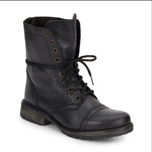 Womens Steve Madden fame combat boots black 9.5